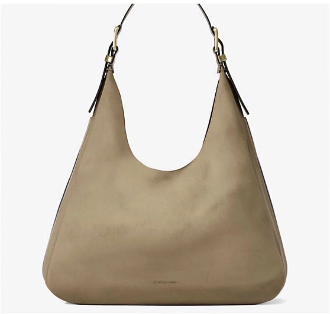 Michael Kors Nolita Large Nubuck Hobo Shoulder Bag In Husk